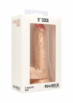 Realistic Cock with Scrotum - 9&quot; / 23 cm