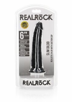 Slim Realistic Dildo with Suction Cup - 6&quot; / 15,5 cm