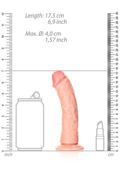 Curved Realistic Dildo with Suction Cup - 6&quot; / 15,5 cm