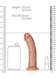 Curved Realistic Dildo with Suction Cup - 6&quot; / 15,5 cm