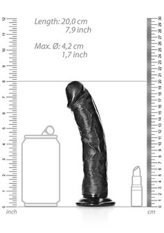 Curved Realistic Dildo with Suction Cup - 7&quot; / 18 cm