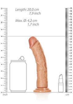 Curved Realistic Dildo with Suction Cup - 7&quot; / 18 cm