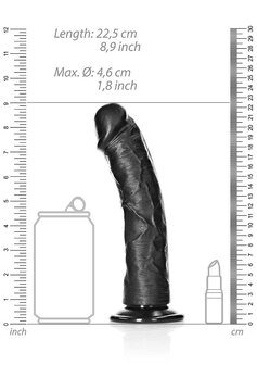 Curved Realistic Dildo with Suction Cup - 8&quot; / 20,5 cm