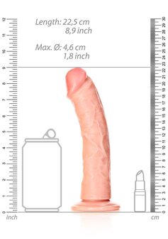 Curved Realistic Dildo with Suction Cup - 8&quot; / 20,5 cm