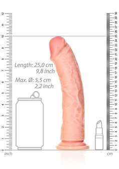 Curved Realistic Dildo with Suction Cup - 9&quot; / 23 cm