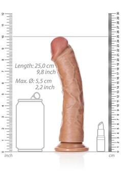 Curved Realistic Dildo with Suction Cup - 9&quot; / 23 cm