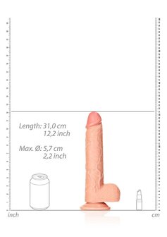 Straight Realistic Dildo with Balls and Suction Cup - 11&quot; / 28 cm