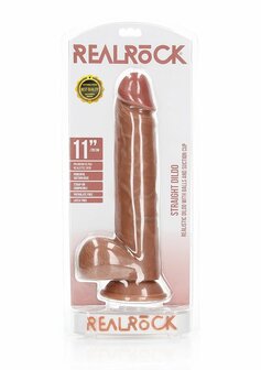 Straight Realistic Dildo with Balls and Suction Cup - 11&quot; / 28 cm