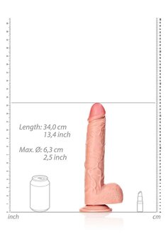 Straight Realistic Dildo with Balls and Suction Cup - 12&quot; / 30,5 cm