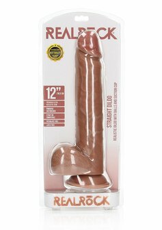 Straight Realistic Dildo with Balls and Suction Cup - 12&quot; / 30,5 cm