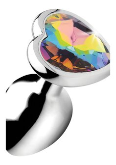 Rainbow Prism - Heart Butt Plug - Small