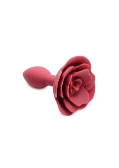Booty Bloom - Silicone Rose Anal Plug - Red