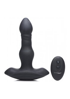 Vibrating and Thrusting Silicone Butt Plug with Remote Control