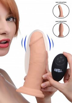 Swell - Inflatable and Vibrating Silicone Dildo - 7&quot; / 18 cm