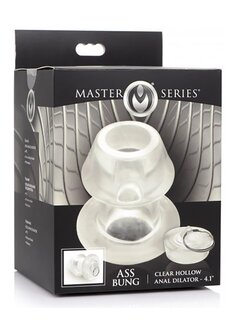 Ass Bung - Clear Hollow Anal Dilator with Plug - Extra Large
