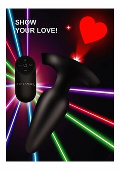 Laser Hart - Butt Plug with Remote Control - Small