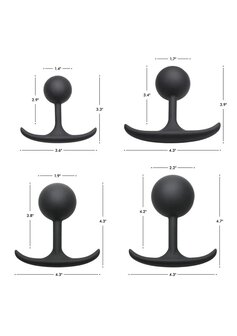 Comfort Plugs Silicone Weighted Round Plug 3.3&quot; - Black