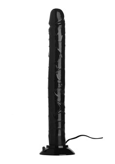 Vibrating Tower of Power Dildo Strap-On - Black