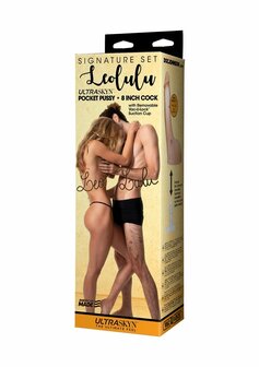 Leolulu - Realistic Leo Pocket Pussy Masturbator and Lulu Dildo - 8&quot; / 20 cm
