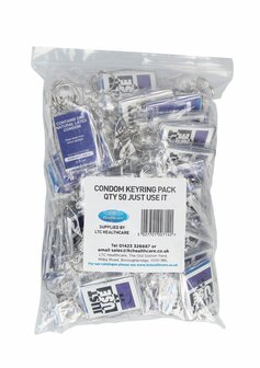EXS Key Rings &#039;Just Use It&#039; - Condoms - 50 Pieces