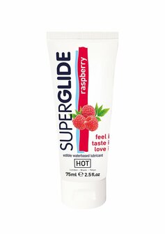 Superglide - Edible Waterbased Lubricant - Raspberry - 3 fl oz / 75 ml