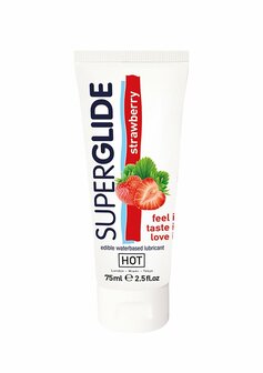 Superglide - Edible Waterbased Lubricant - Strawberry - 3 fl oz / 75 ml