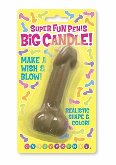 Super Fun Big Penis Candle, Brown