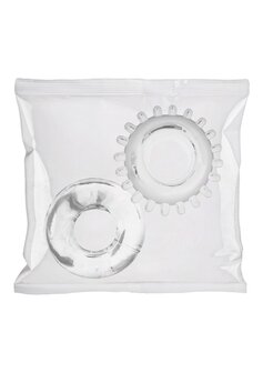 2 Pack C-Ring Set - Clambowl 50 Pieces - Clear