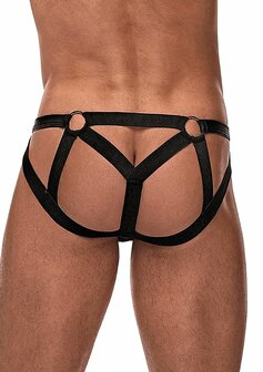 &quot;Cage Matte&quot; Strappy Ring Jock - S/M L/XL