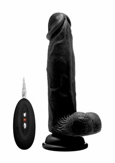 Vibrating Realistic Cock with Scrotum - 8&quot; / 20 cm