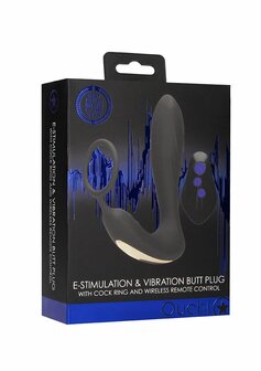 E-stim Vibrating Butt Plug &amp; Cockring