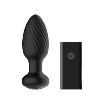 Tornado - Remote Control Rotating Butt Plug - Black