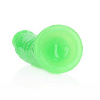 Slim Realistic Dildo with Suction Cup - Glow in the Dark - 6&#039;&#039; / 15,5 cm