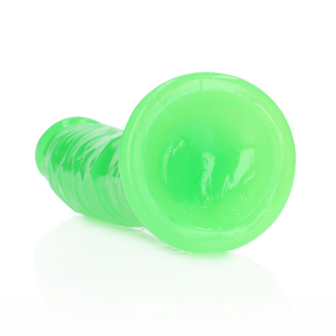 Slim Realistic Dildo with Suction Cup - Glow in the Dark - 8&#039;&#039; / 20 cm