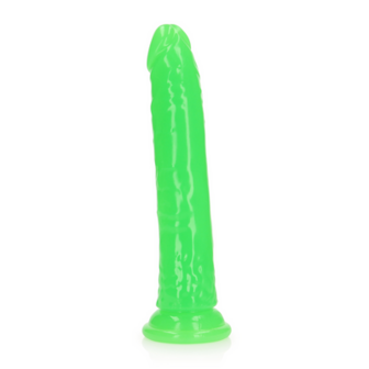 Slim Realistic Dildo with Suction Cup - Glow in the Dark - 9&#039;&#039; / 22,5 cm