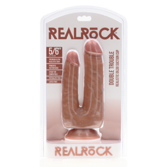 Dubbele Probleem Dildo 5/6 - 12,7/15,2 cm - Tan