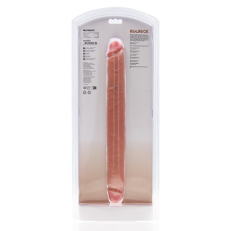 Slim Dubbel Eindige Dildo 14 / 35,6 cm - Vleeskleurig