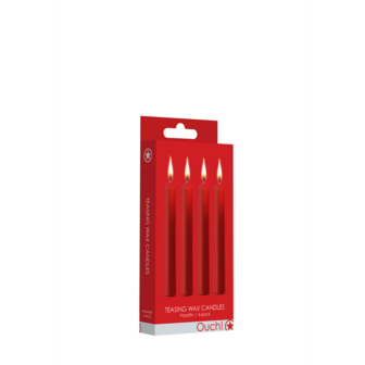 Teasing Wax Candles - 4 Pieces - Red