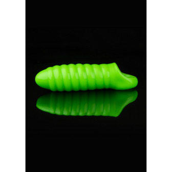 Swirl Thick Stretchy Penis Sheath - Glow in the Dark