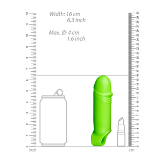 Smooth Thick Stretchy Penis Sheath - Glow in the Dark