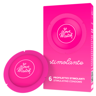 Stimolante - Ribs and Dots Condoms - 6 Pieces