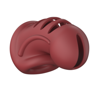 Model 28 - Ultra Soft Silicone Chastity Cage - Red