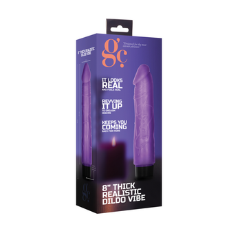 Thick Realistic Dildo Vibrator - 8 / 20 cm