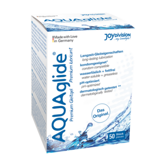 AQUAglide Neutral - Waterbased Anal Lubricant - Enkele Porties - 50 Stuks &aacute; 0.1 fl oz / 3 ml