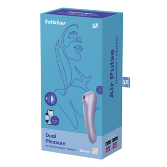 Dual Pleasure - Air Pulse Vibrator - Mauve