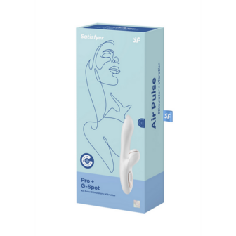 Pro Plus - G-Spot Air Pulse Stimulator en Vibratie - Wit/Roze Goud