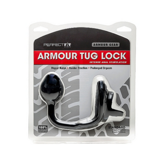 Armor Tug Lock - Cockring met Ball Strap en Butt Plug - Medium