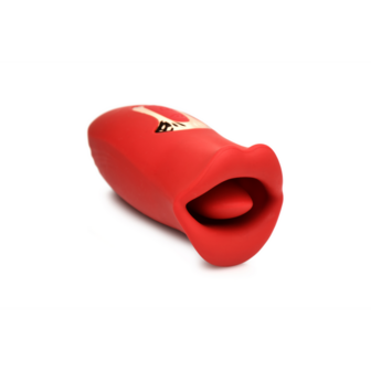 Kiss and Tell - Silicone Kissing and Vibrating Clitoral Stimulator - Red