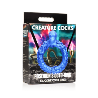 Poseidon&#039;s Octo-Ring - Silicone Cock Ring - Blue