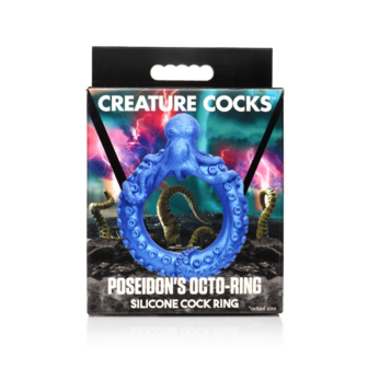 Poseidon&#039;s Octo-Ring - Silicone Cock Ring - Blue